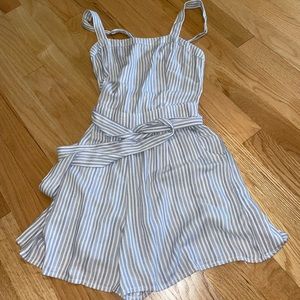 HOLLISTER blue and white stripped romper
